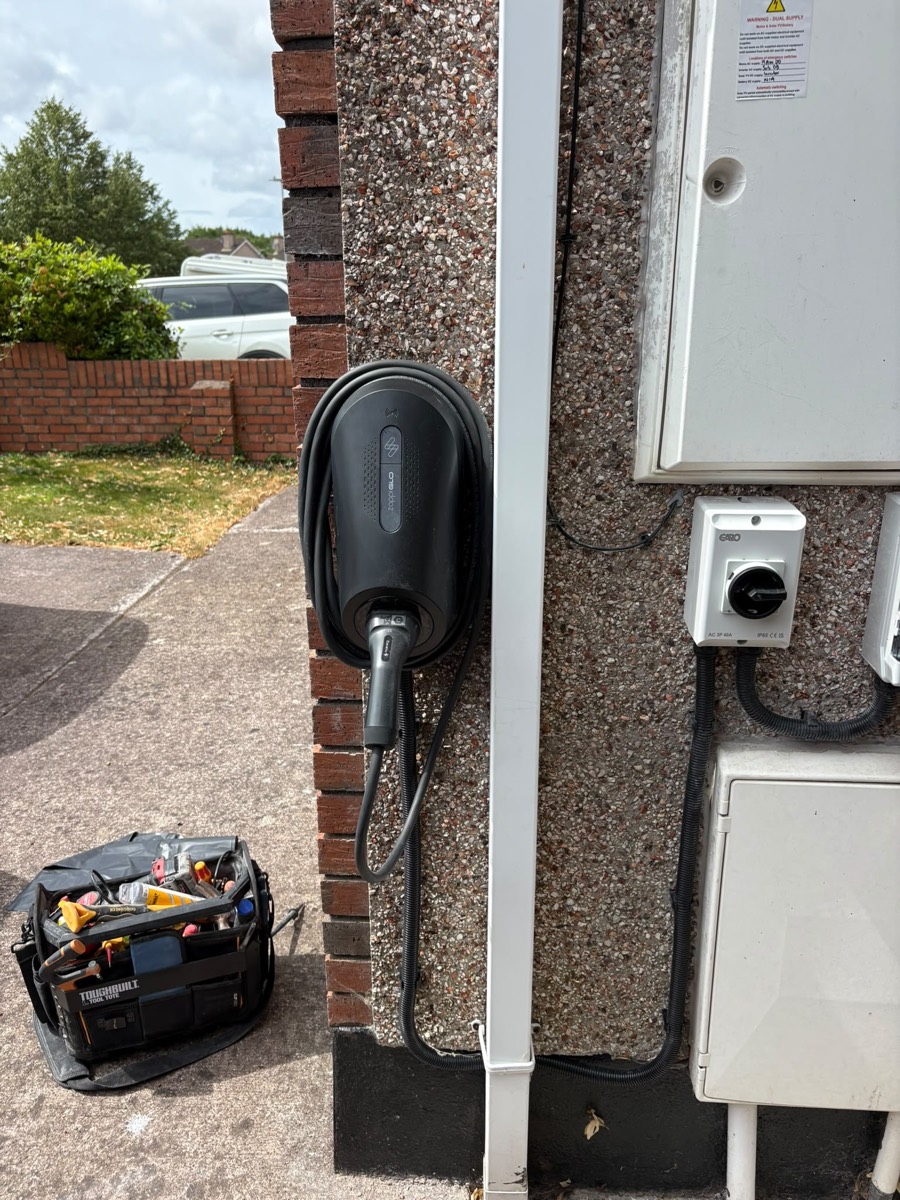 EV charger installation, Cork, after