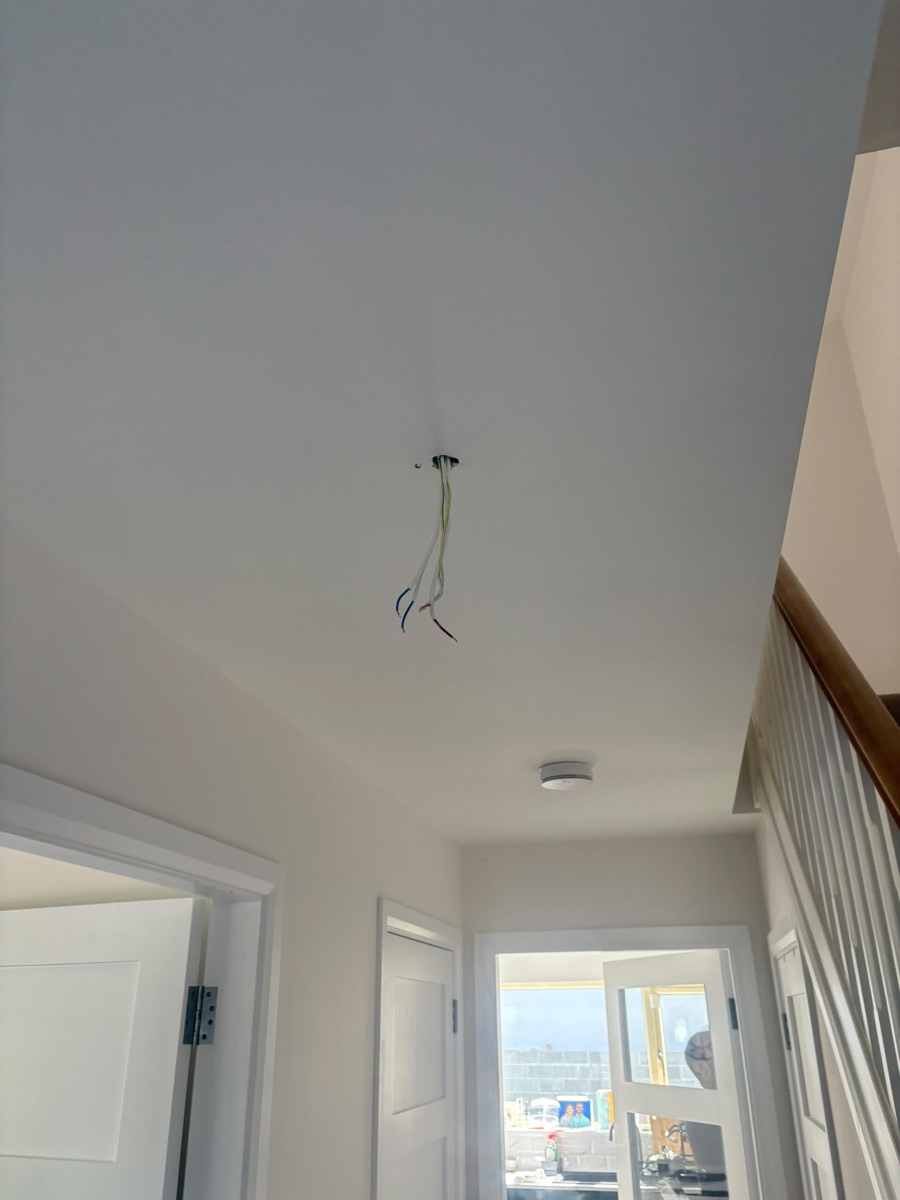 Hallway light fitting installation, Cork, before