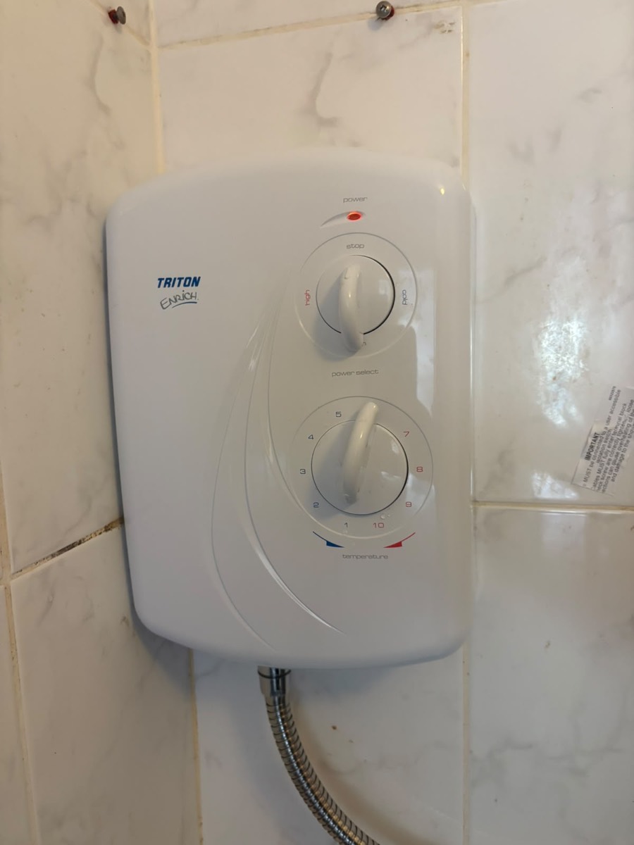 Electric shower replacement, Cork, after
