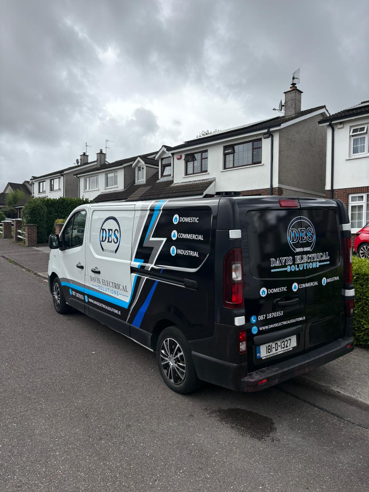 Davis Electrical Solutions branded van, Cork